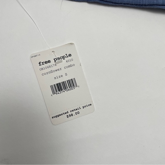 NWT FREE PEOPLE WE THE FREE oversized purple top in “cornflower combo” - Picture 6 of 10